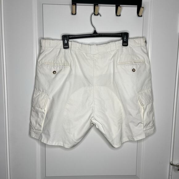 Vtg Willis & Geiger Shorts Mens Sz 40 Ivory Military Cargo Cotton 6" Inseam - Picture 9 of 12